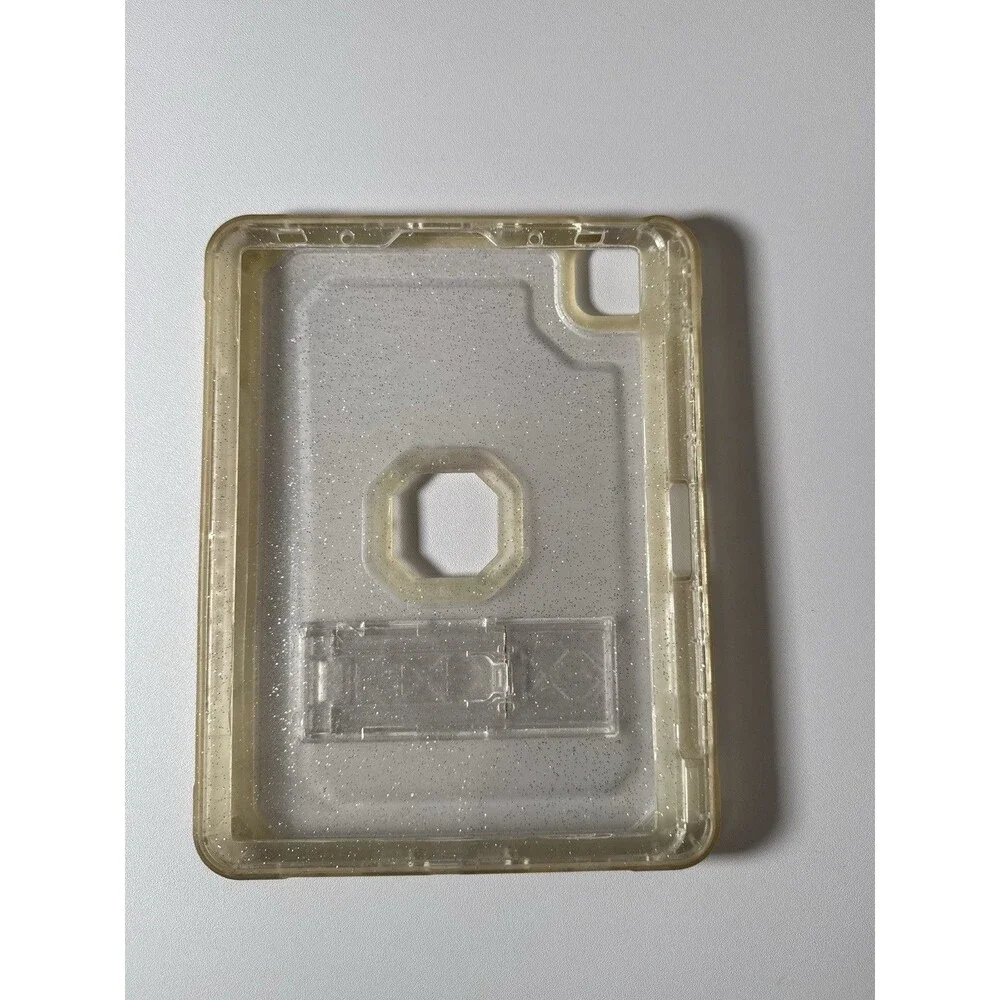 Clear Glitter iPad Case w/ Built-In Kickstand Protective Tablet Cover